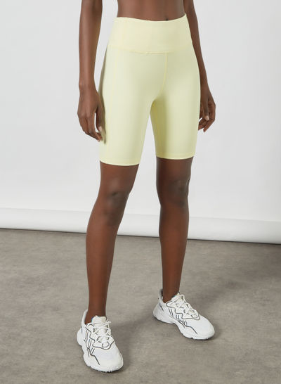 Elasticated Sports Shorts Pastel Yellow