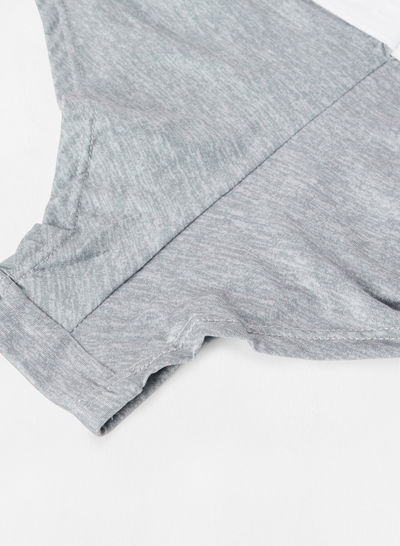 Elastic Polyester Blend Plain Cheeky Cut Panty Grey