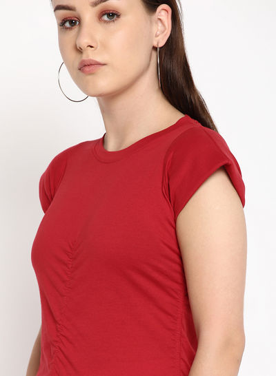 Solid Cotton Jersey T-Shirt Persian Red