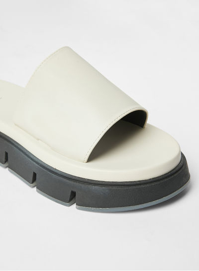 Elama Chunky Flat Sandals Off-White